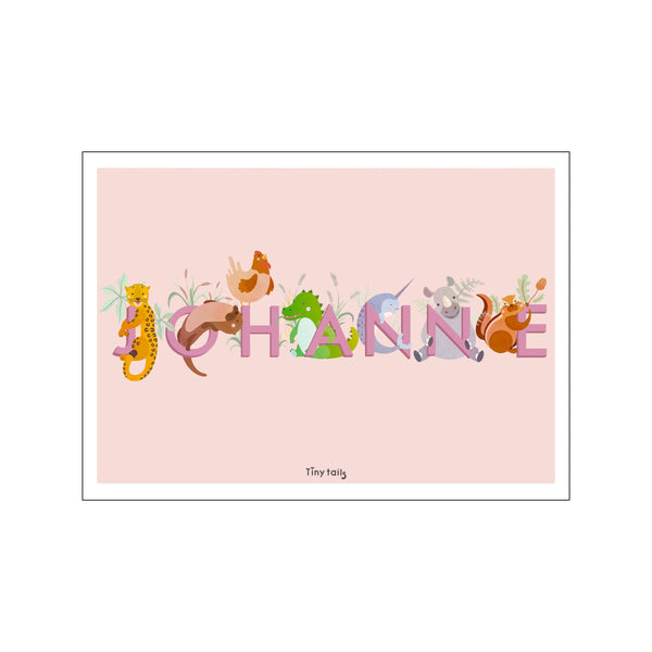 Johanne - lyserød — Art print by Tiny Tails from Poster & Frame