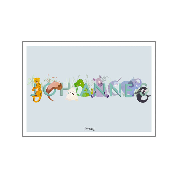 Johannes - blå — Art print by Tiny Tails from Poster & Frame