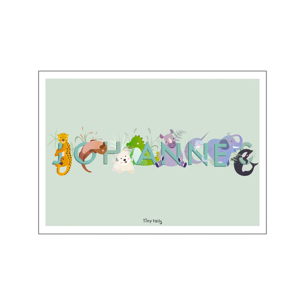 Johannes - grøn — Art print by Tiny Tails from Poster & Frame