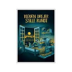 Kloden drejer stille rundt — Art print by Copenhagen Poster from Poster & Frame
