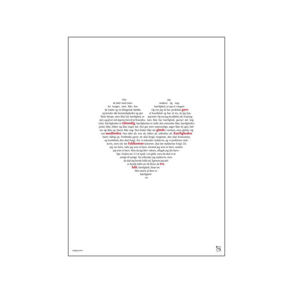 Kærlighedens højsang — Art print by Songshape from Poster & Frame