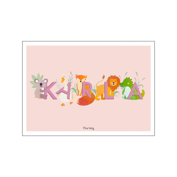 Karla - lyserød — Art print by Tiny Tails from Poster & Frame