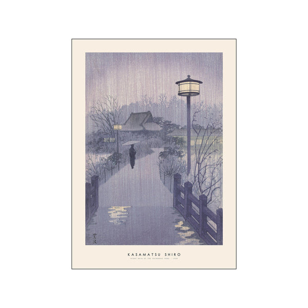 Kasamatsu Shiro - Night Rain at Shinobazu Pond — Art print by Japandi x PSTR Studio from Poster & Frame