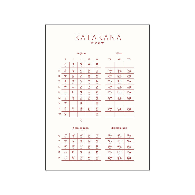 Katakana White — Art print by Mette Iversen from Poster & Frame
