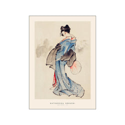 Kasamatsu Hokusai - Woman standing — Art print by Japandi x PSTR Studio from Poster & Frame