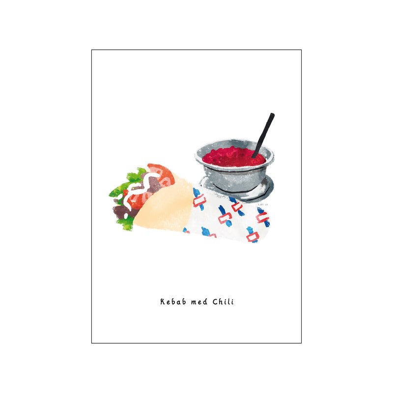 Kebab med chili — Art print by Line Malling Schmidt from Poster & Frame