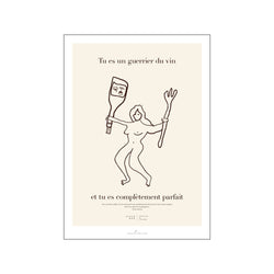 Tu es un guerrier du vin — Art print by Cille Due x Poster & Frame from Poster & Frame