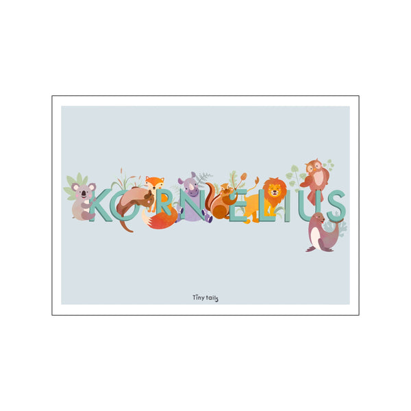 Kornelius - blå — Art print by Tiny Tails from Poster & Frame