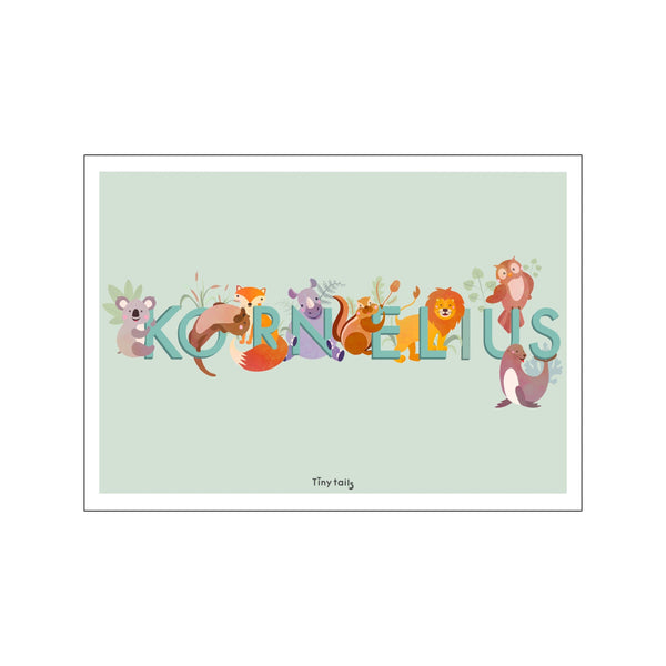 Kornelius - grøn — Art print by Tiny Tails from Poster & Frame