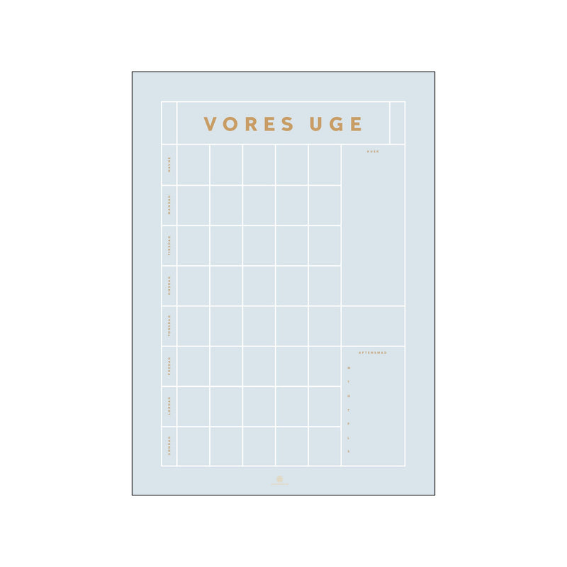 Kragh Vores Uge - Blå, 5 column — Art print by Poster Family from Poster & Frame