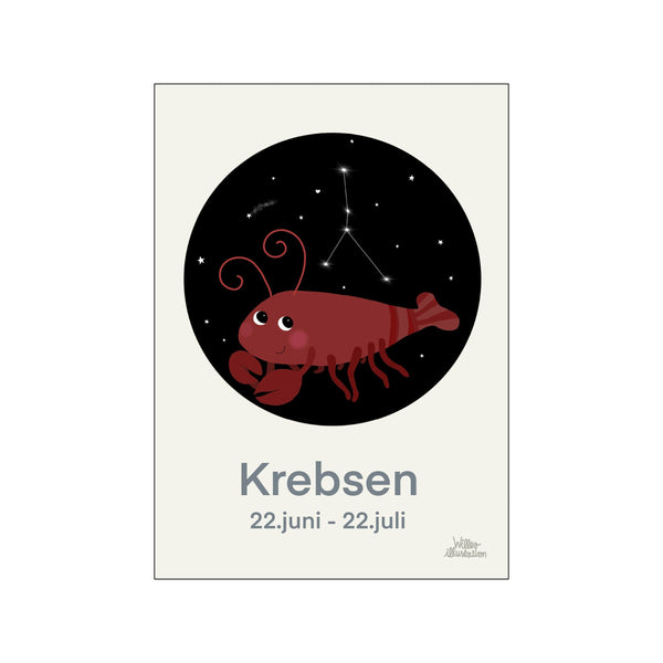 Krebsen Blå — Art print by Willero Illustration from Poster & Frame