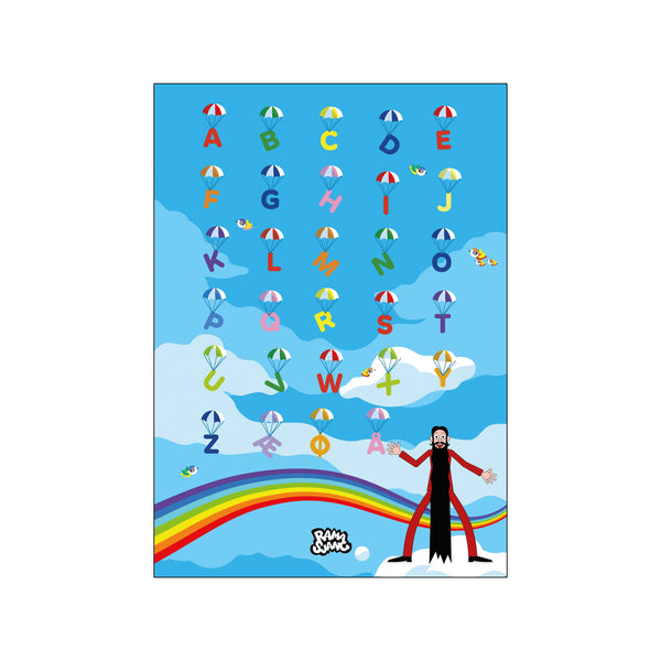 Lær alfabetet med Hr. Skæg – Ramasjang plakat — Art print by Citatplakat from Poster & Frame