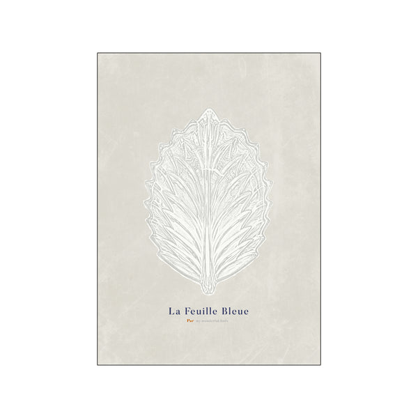 La Feuille Bleue — Art print by My Wonderful Finds from Poster & Frame