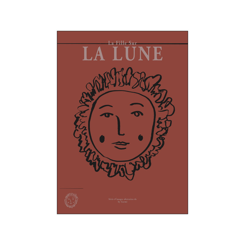 La Fille Sur La Lune - RED — Art print by By Garmi from Poster & Frame