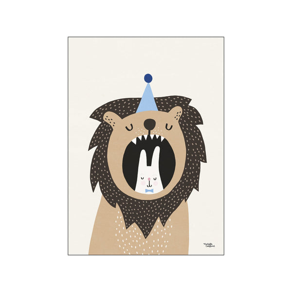 Lion and Bunny — Art print by Michelle Carlslund - Kids from Poster & Frame