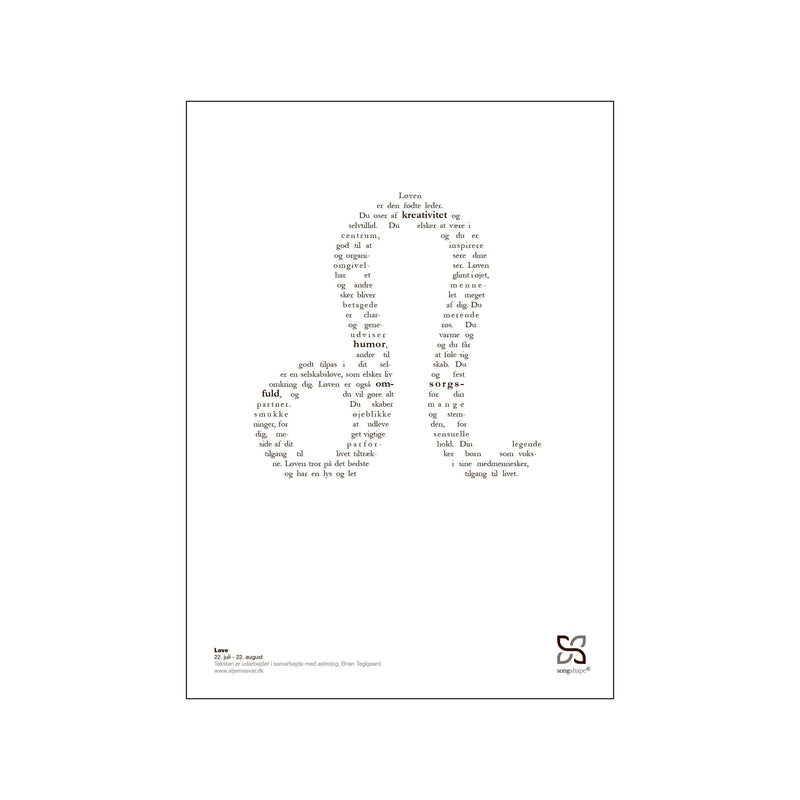 Løve - Stjernesvar — Art print by Songshape from Poster & Frame