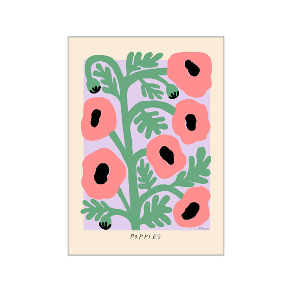 Madelen - Pastel poppies — Art print by PSTR Studio from Poster & Frame