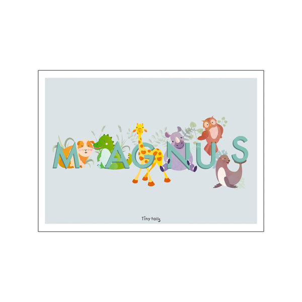 Magnus - blå — Art print by Tiny Tails from Poster & Frame