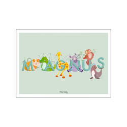 Magnus - grøn — Art print by Tiny Tails from Poster & Frame