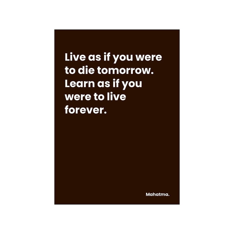 Mahatma quote - Black — Art print by Mugstars CO from Poster & Frame
