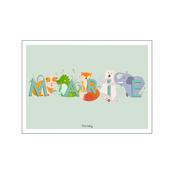 Marie - grøn — Art print by Tiny Tails from Poster & Frame