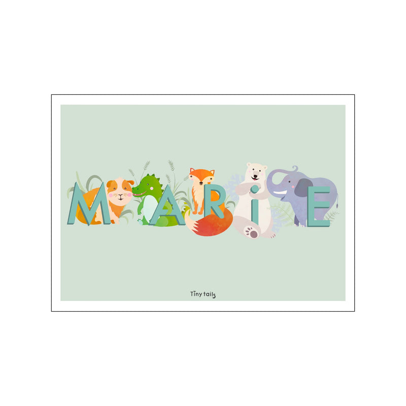 Marie - grøn — Art print by Tiny Tails from Poster & Frame