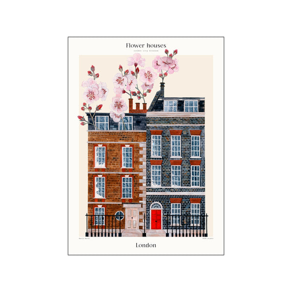 Matos - Flower houses - London — Art print by PSTR Studio from Poster & Frame