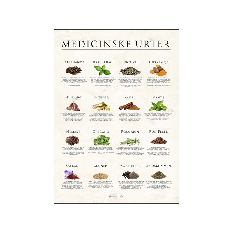 Medicinske Urter, sten — Art print by Simon Holst from Poster & Frame