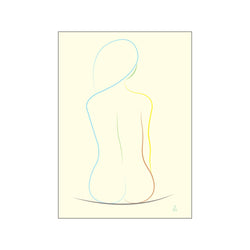 One Line Silhouette Blue Tones — Art print by Mette Handberg from Poster & Frame