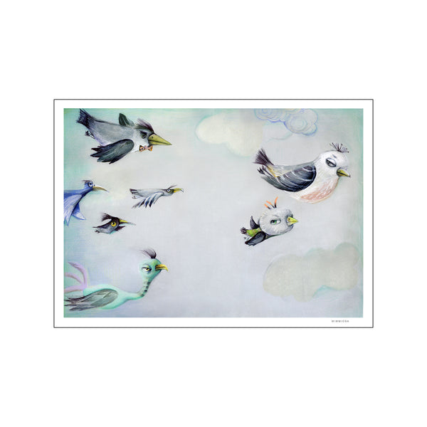 Kevin and the birds — Art print by Mimmiosa from Poster & Frame
