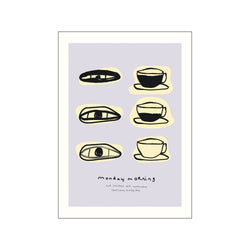 Mondaymorning Purple/Yellow — Art print by Life of van Dijk from Poster & Frame