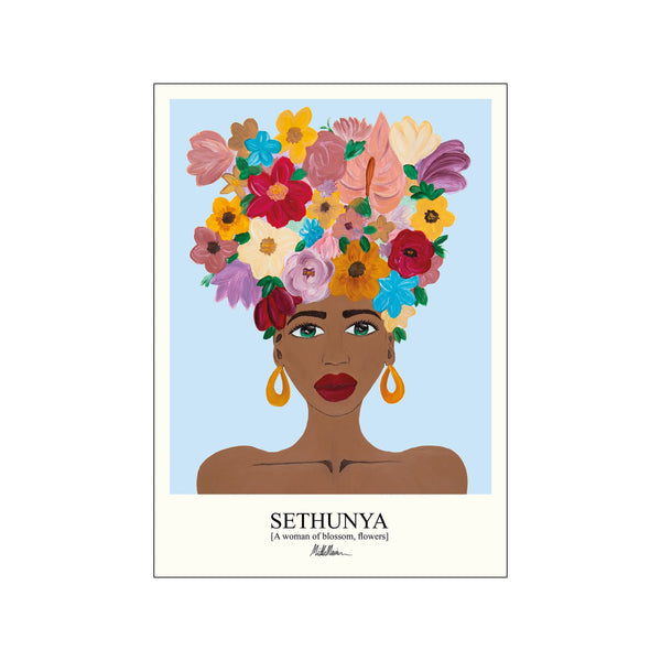 Sethunya - blue — Art print by Morais Artworks from Poster & Frame