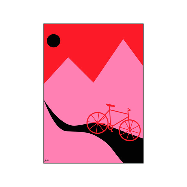 Mountainbike - pink — Art print by Justesen Plakater from Poster & Frame