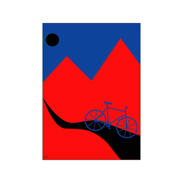 Mountainbike - blue — Art print by Justesen Plakater from Poster & Frame