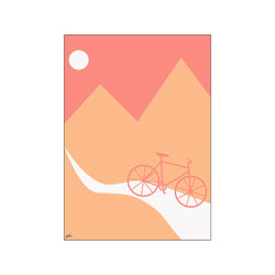 Mountainbike - pale — Art print by Justesen Plakater from Poster & Frame