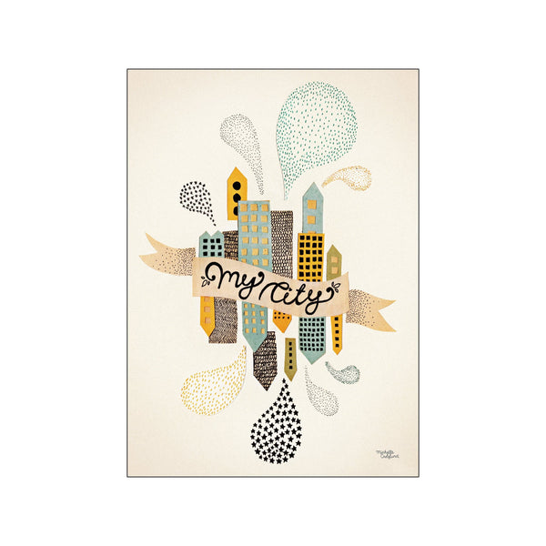 My city 2 — Art print by Michelle Carlslund - Kids from Poster & Frame
