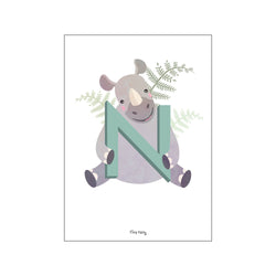 N for Næsehorn — Art print by Tiny Tails from Poster & Frame