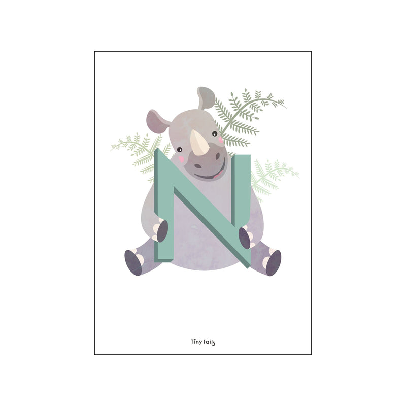 N for Næsehorn — Art print by Tiny Tails from Poster & Frame
