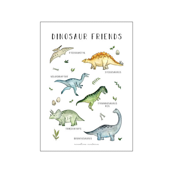 Dinosaur friends — Art print by Nicoline Victoria-Kids from Poster & Frame