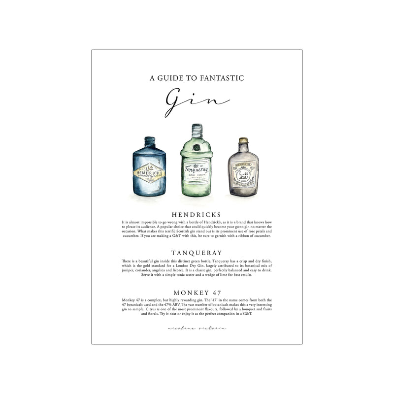 Gin Guide — Art print by Nicoline Victoria from Poster & Frame