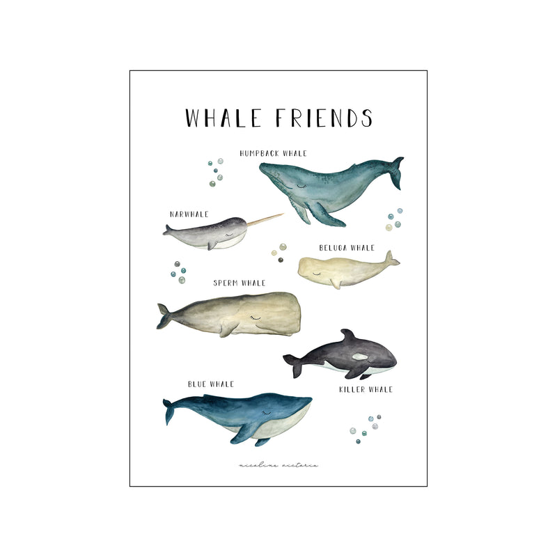 Whale friends — Art print by Nicoline Victoria-Kids from Poster & Frame