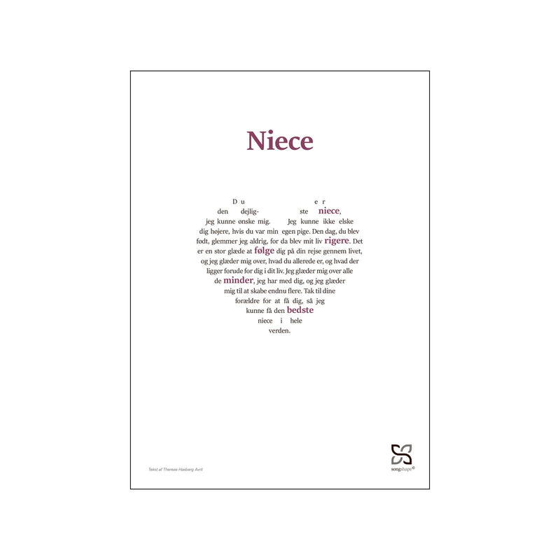 Niece — Art print by Songshape from Poster & Frame
