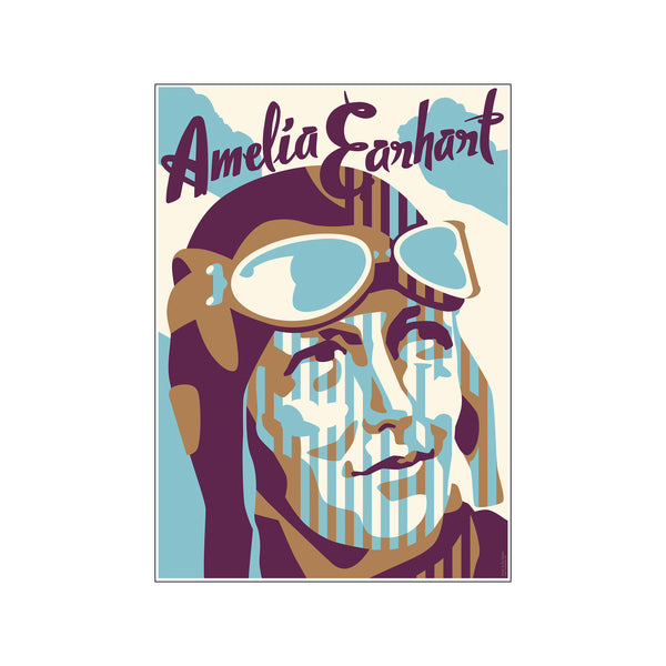 Amelia Earhart — Art print by Nis Nielsen from Poster & Frame