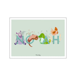 Noah - grøn — Art print by Tiny Tails from Poster & Frame
