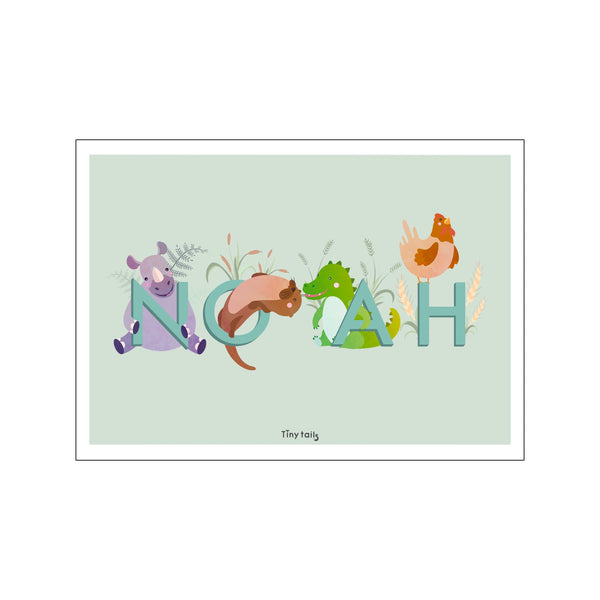 Noah - grøn — Art print by Tiny Tails from Poster & Frame