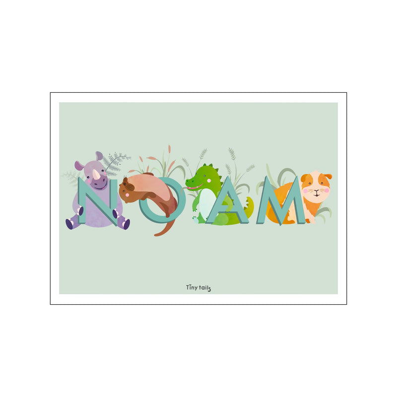 Noam - grøn — Art print by Tiny Tails from Poster & Frame