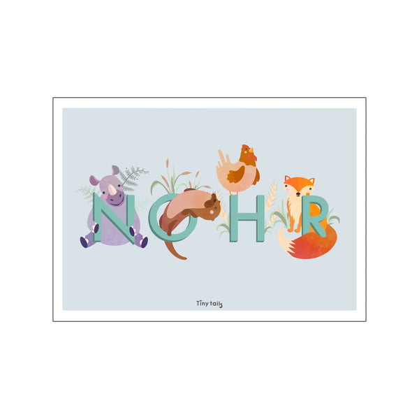 Nohr - blå — Art print by Tiny Tails from Poster & Frame