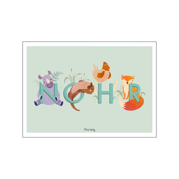 Nohr - grøn — Art print by Tiny Tails from Poster & Frame