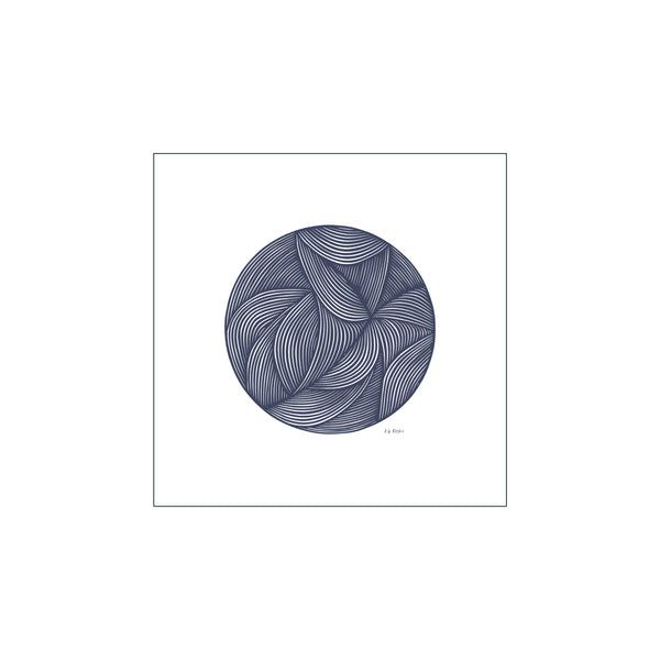 Circle, blue - Square — Art print by Nordic Papercuts from Poster & Frame