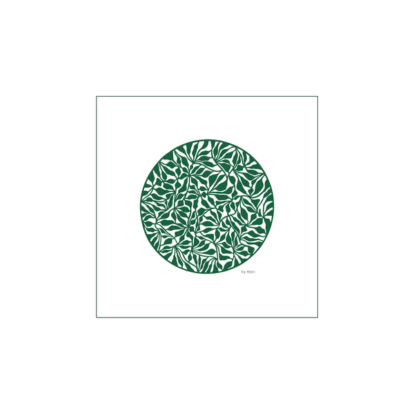 Organic Circle, green - Square — Art print by Nordic Papercuts from Poster & Frame